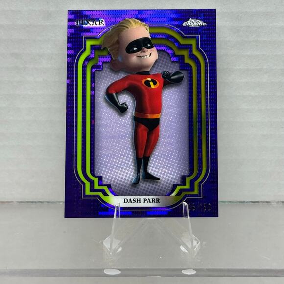 Disney Topps Chrome 2024 Dash Parr Purple Pulsar Refractor Parallel /150 - Picture 3 of 5